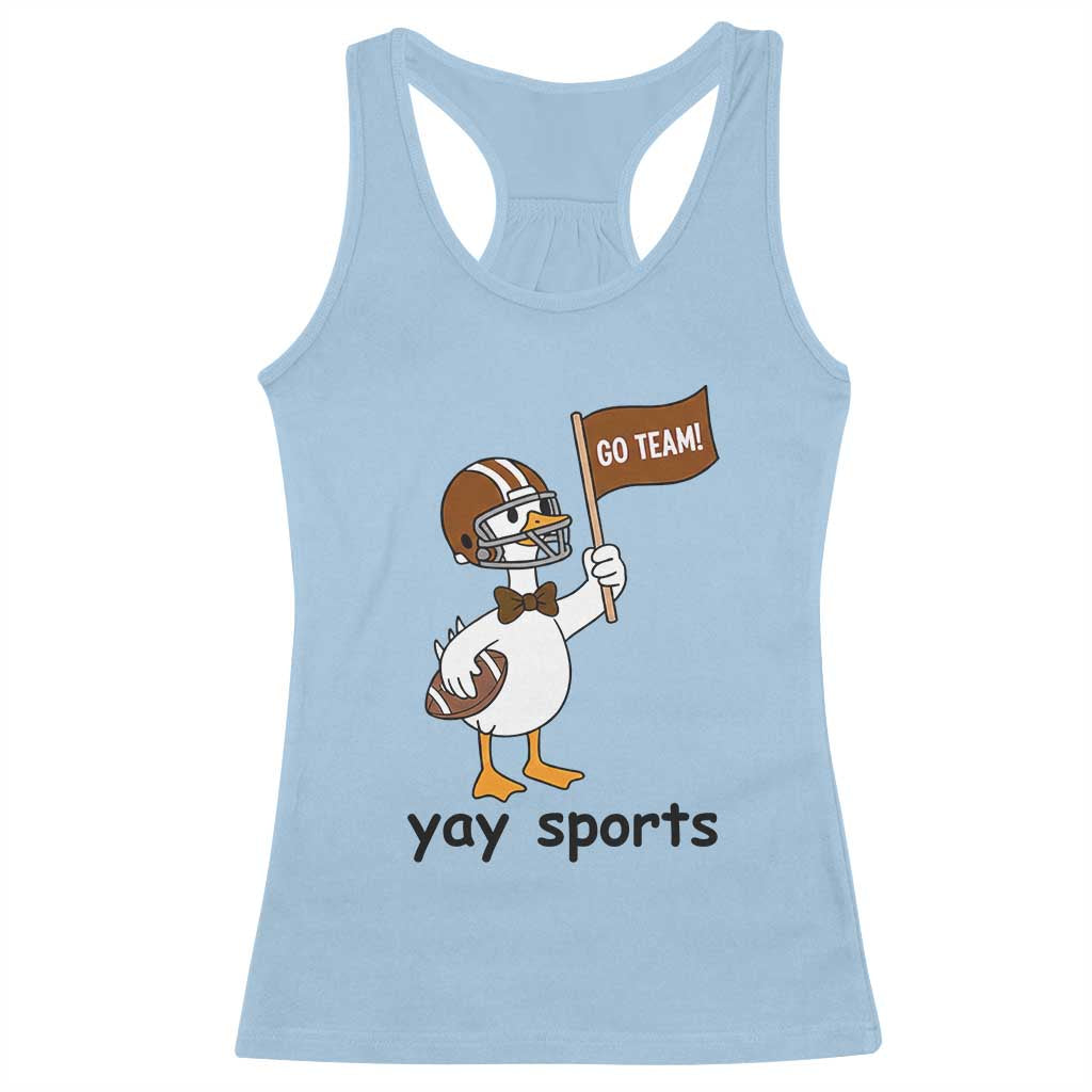 Silly Goose Football Racerback Tank Top Yays Sport TS14 Light Blue Print Your Wear