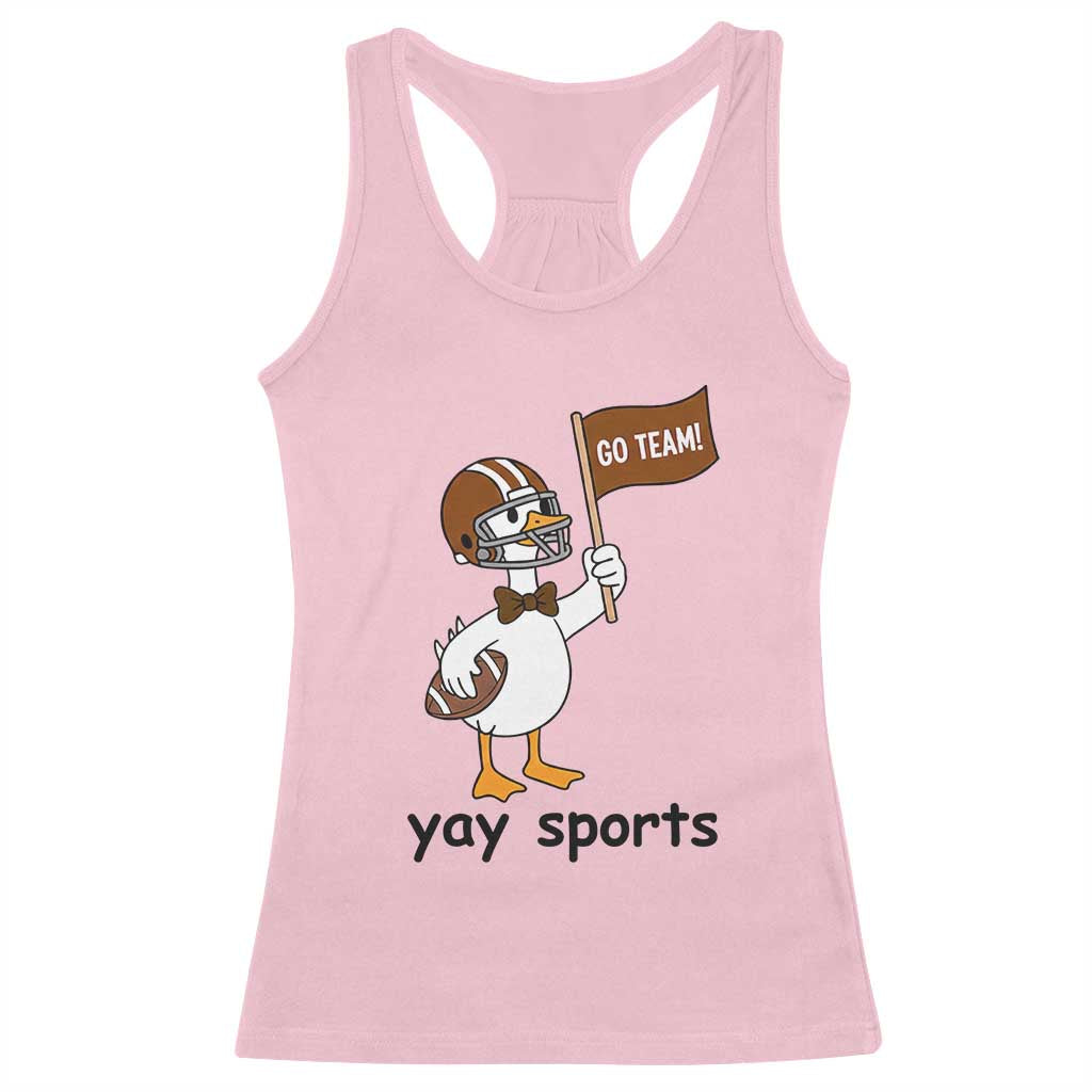 Silly Goose Football Racerback Tank Top Yays Sport TS14 Light Pink Print Your Wear
