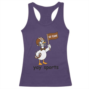 Silly Goose Football Racerback Tank Top Yays Sport TS14 Purple Print Your Wear