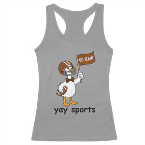 Silly Goose Football Racerback Tank Top Yays Sport TS14 Sport Gray Print Your Wear