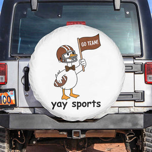 Silly Goose Football Spare Tire Cover Yays Sport TS14 No hole White Print Your Wear