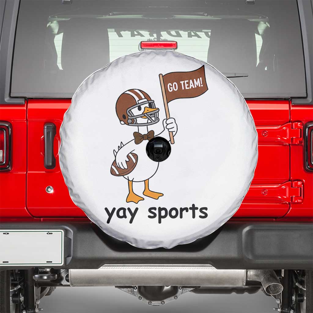 Silly Goose Football Spare Tire Cover Yays Sport TS14 White Print Your Wear