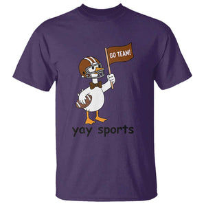Silly Goose Football T Shirt Yays Sport TS14 Purple Print Your Wear
