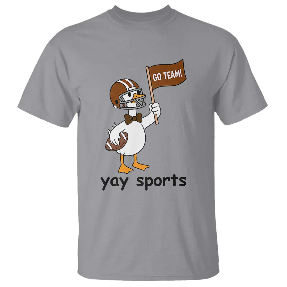 Silly Goose Football T Shirt Yays Sport TS14 Sport Gray Print Your Wear