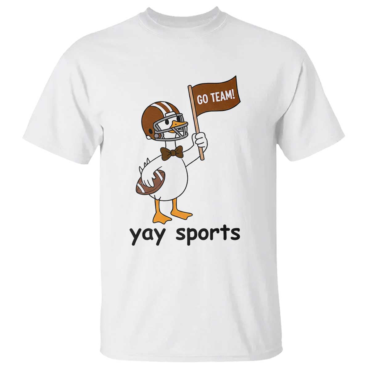 Silly Goose Football T Shirt Yays Sport TS14 White Print Your Wear