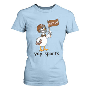 Silly Goose Football T Shirt For Women Yays Sport TS14 Light Blue Print Your Wear