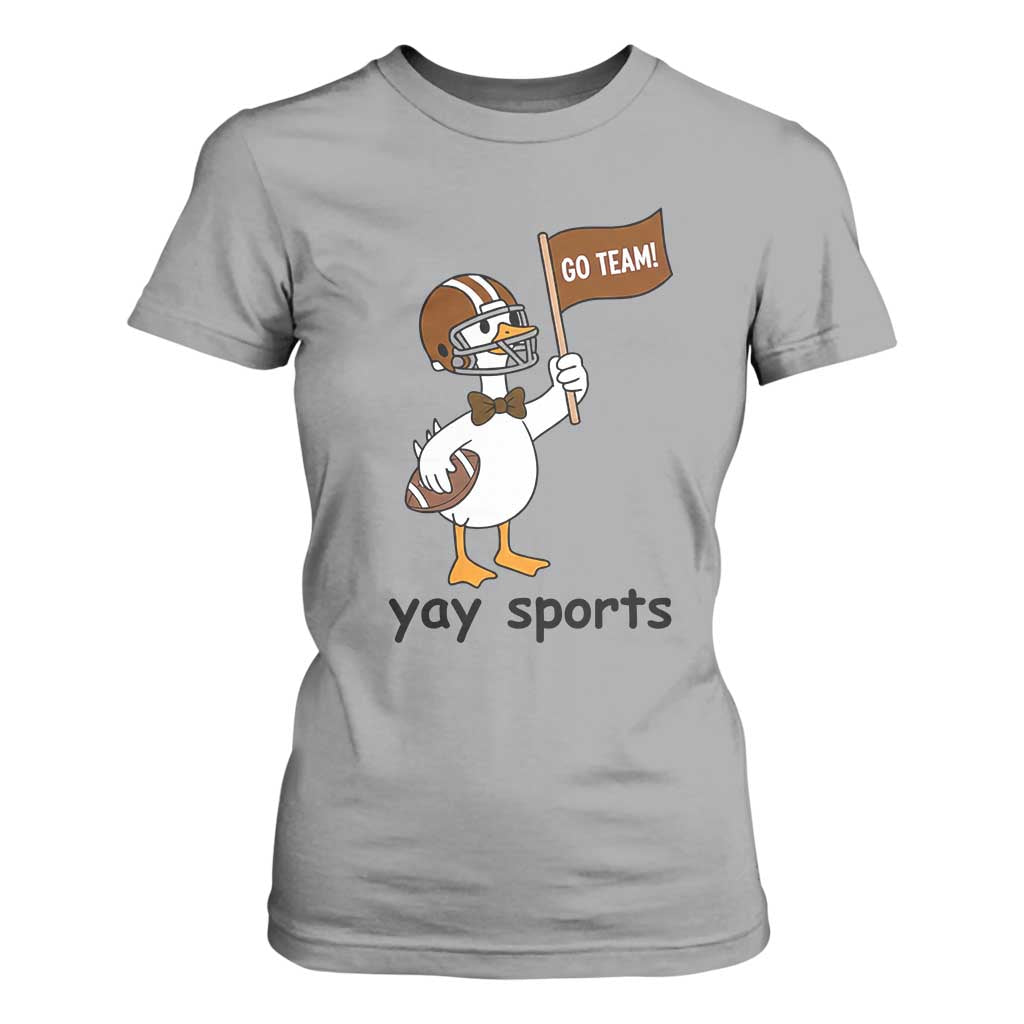 Silly Goose Football T Shirt For Women Yays Sport TS14 Sport Gray Print Your Wear