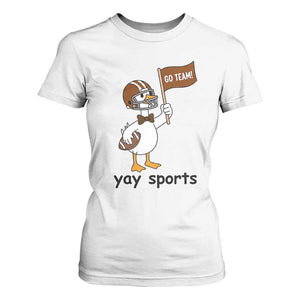 Silly Goose Football T Shirt For Women Yays Sport TS14 White Print Your Wear