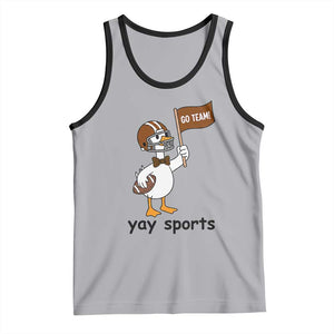 Silly Goose Football Tank Top Yays Sport TS14 Athletic Heather Black Print Your Wear
