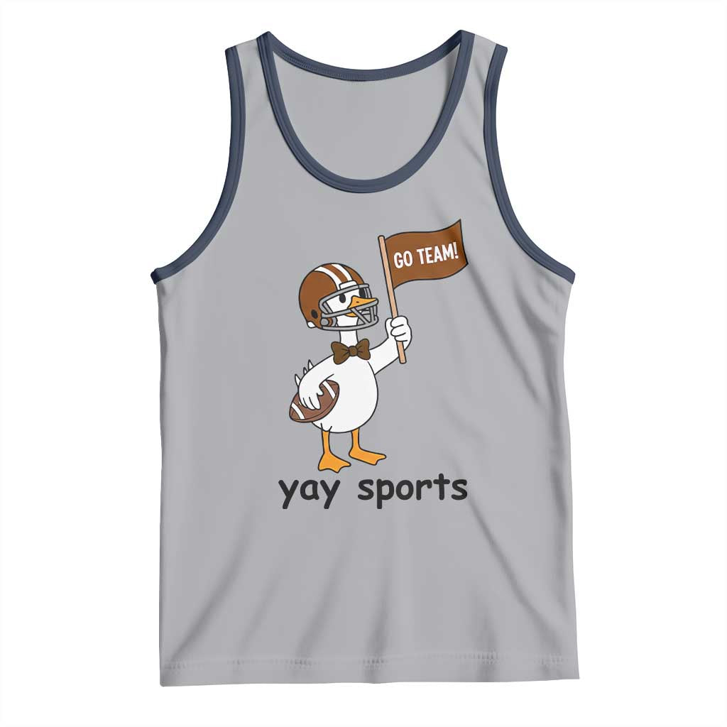 Silly Goose Football Tank Top Yays Sport TS14 Athletic Heather Navy Print Your Wear
