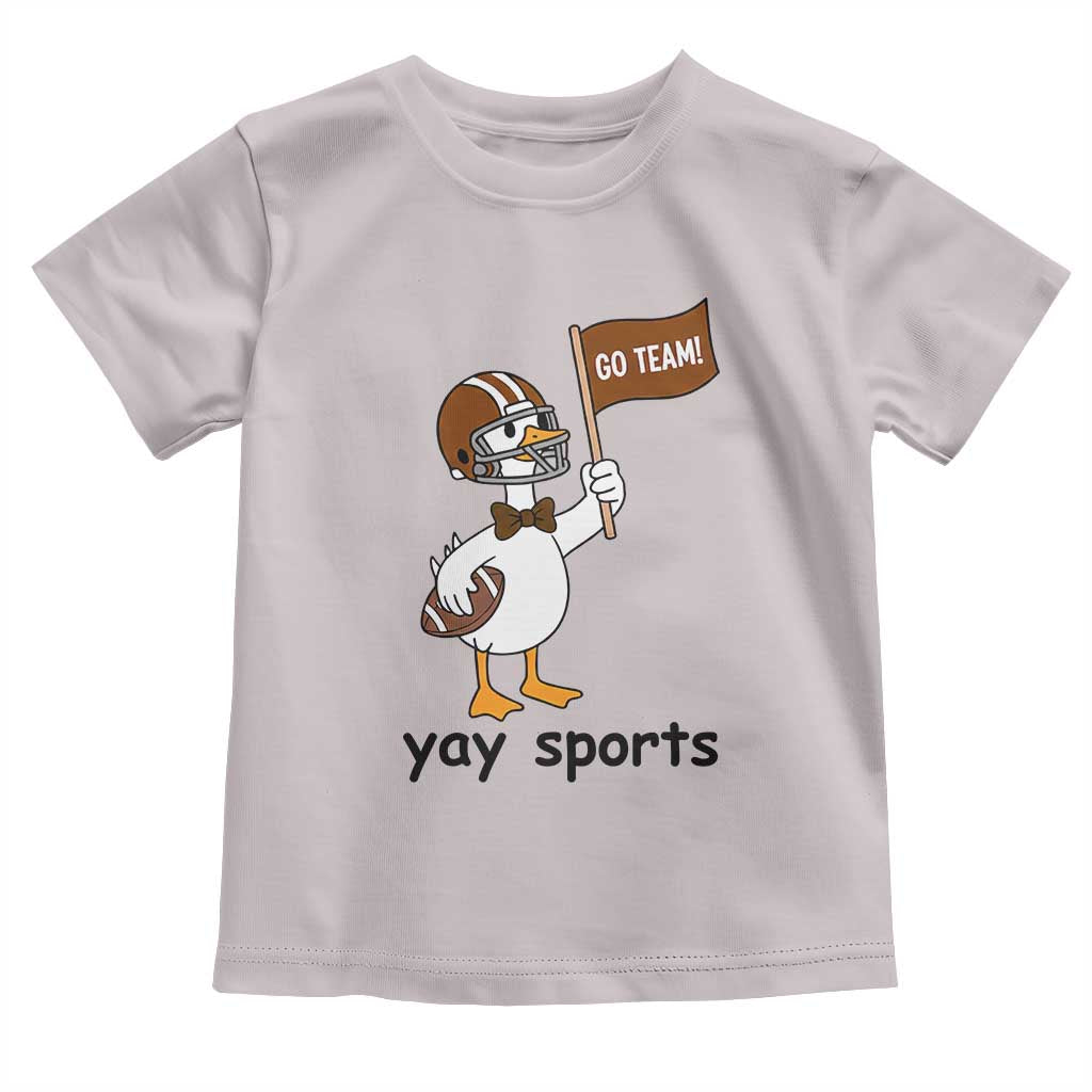 Silly Goose Football Toddler T Shirt Yays Sport TS14 Ice Gray Print Your Wear