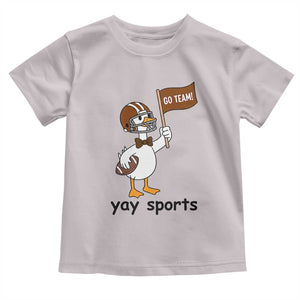 Silly Goose Football Toddler T Shirt Yays Sport TS14 Ice Gray Print Your Wear
