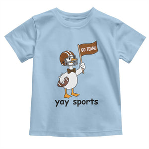 Silly Goose Football Toddler T Shirt Yays Sport TS14 Light Blue Print Your Wear