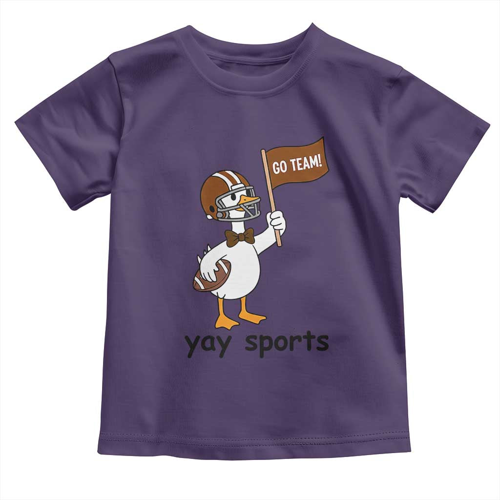 Silly Goose Football Toddler T Shirt Yays Sport TS14 Purple Print Your Wear