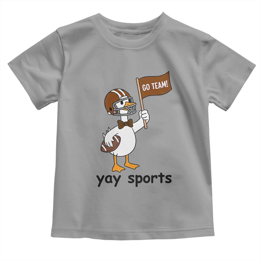 Silly Goose Football Toddler T Shirt Yays Sport TS14 Sport Gray Print Your Wear