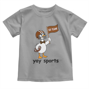 Silly Goose Football Toddler T Shirt Yays Sport TS14 Sport Gray Print Your Wear