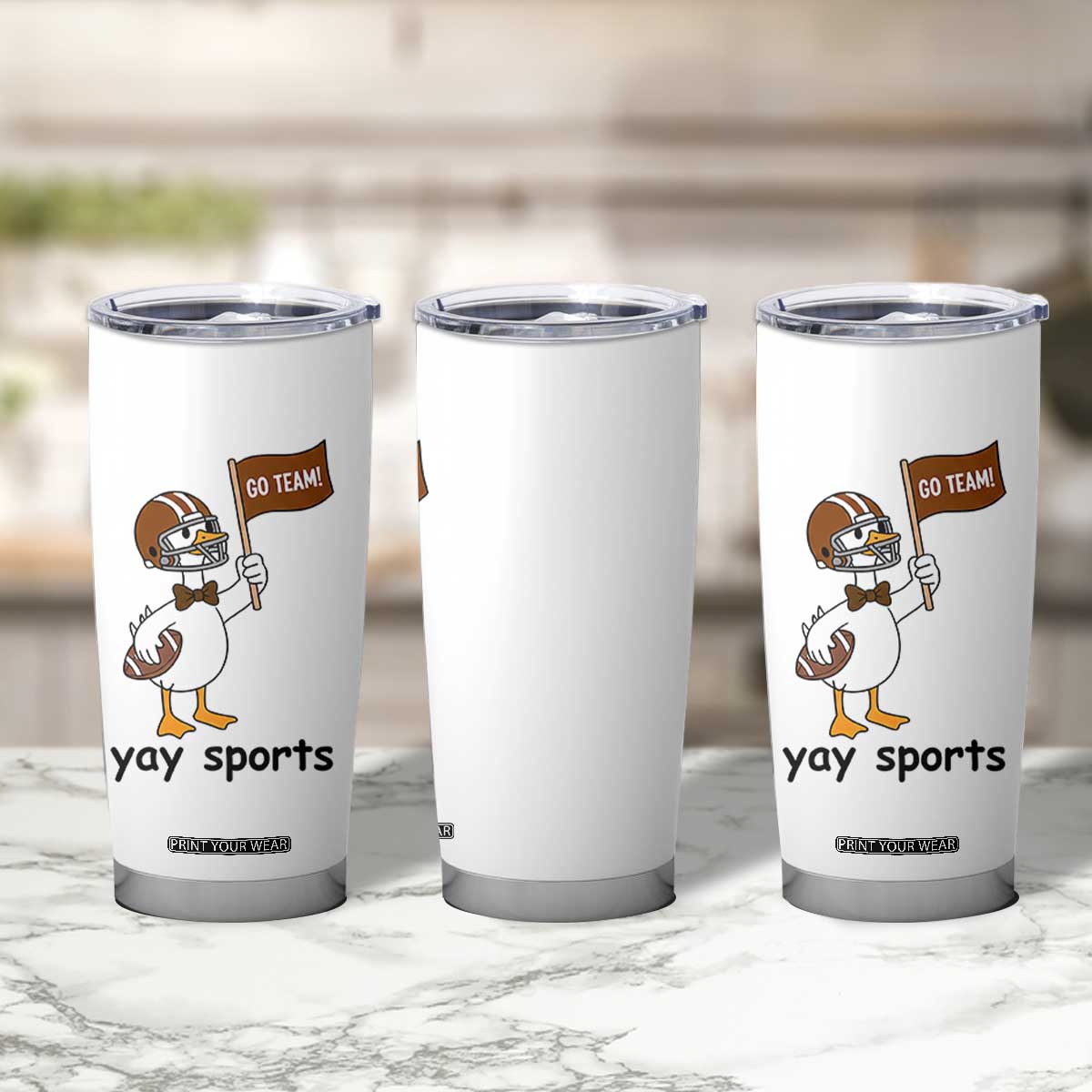 Silly Goose Football Tumbler Cup Yays Sport TS14 Print Your Wear