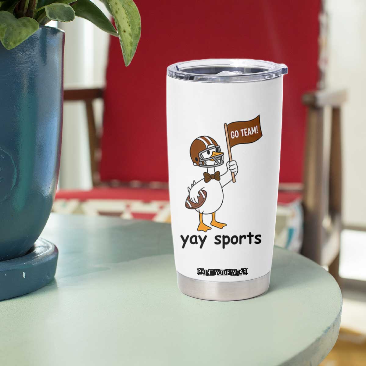 Silly Goose Football Tumbler Cup Yays Sport TS14 Print Your Wear