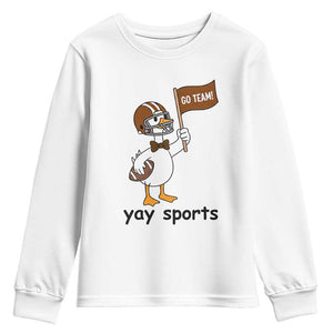 Silly Goose Football Youth Sweatshirt Yays Sport TS14 White Print Your Wear