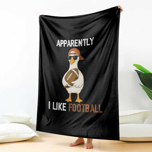 Funny Goose Football Throw Blanket Apparently I Like Football TS14 Print Your Wear