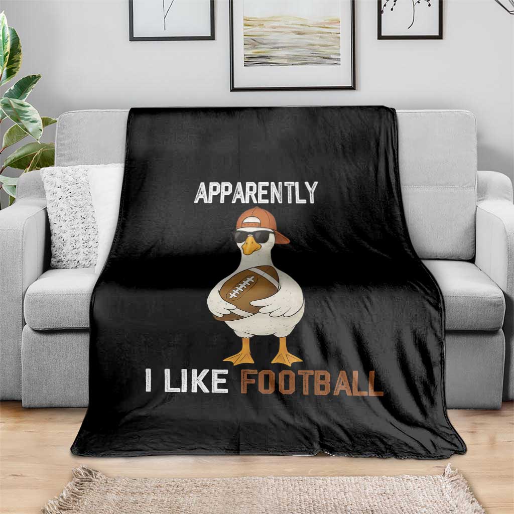 Funny Goose Football Throw Blanket Apparently I Like Football TS14 Print Your Wear