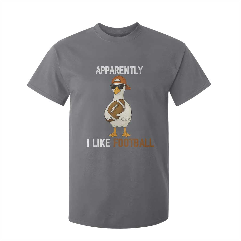 Funny Goose Football T Shirt For Kid Apparently I Like Football TS14 Charcoal Print Your Wear