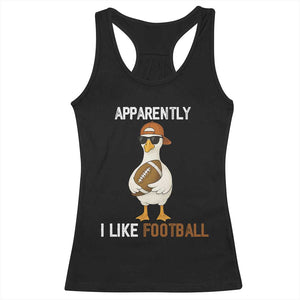 Funny Goose Football Racerback Tank Top Apparently I Like Football TS14 Black Print Your Wear