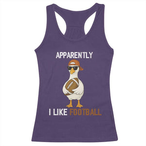 Funny Goose Football Racerback Tank Top Apparently I Like Football TS14 Purple Print Your Wear