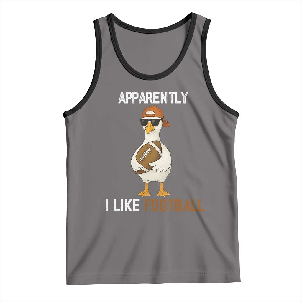 Funny Goose Football Tank Top Apparently I Like Football TS14 Deep Heather Black Print Your Wear