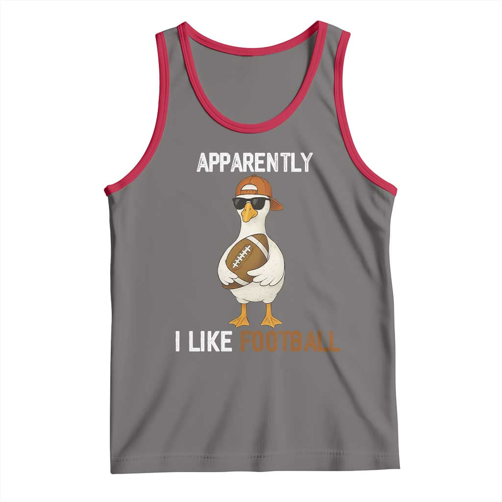 Funny Goose Football Tank Top Apparently I Like Football TS14 Deep Heather Red Print Your Wear