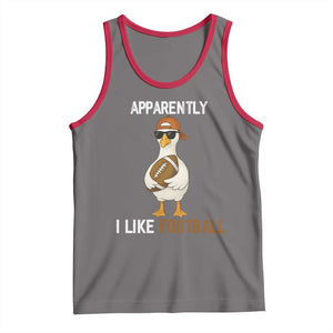 Funny Goose Football Tank Top Apparently I Like Football TS14 Deep Heather Red Print Your Wear