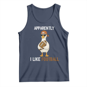 Funny Goose Football Tank Top Apparently I Like Football TS14 Navy Print Your Wear
