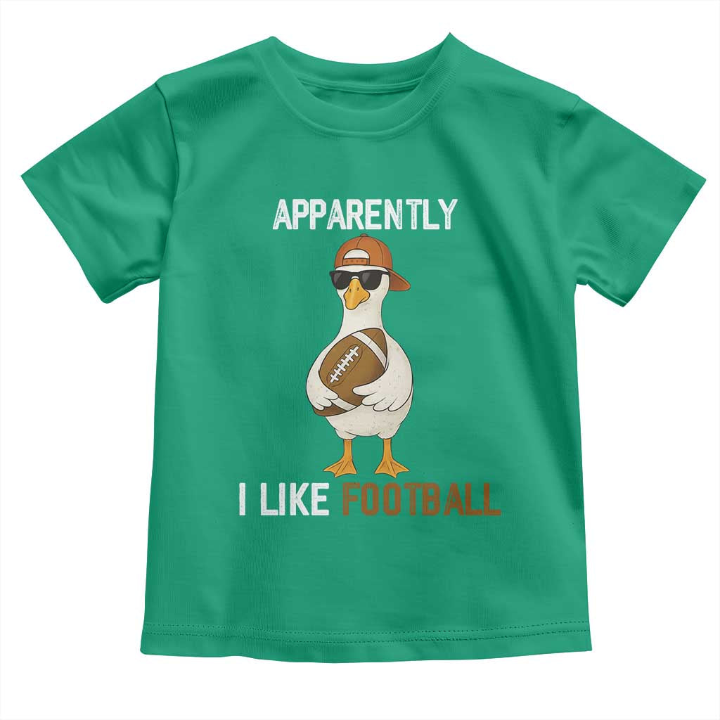 Funny Goose Football Toddler T Shirt Apparently I Like Football TS14 Irish Green Print Your Wear