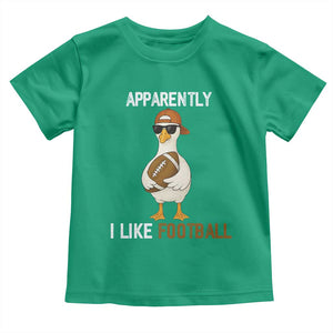 Funny Goose Football Toddler T Shirt Apparently I Like Football TS14 Irish Green Print Your Wear