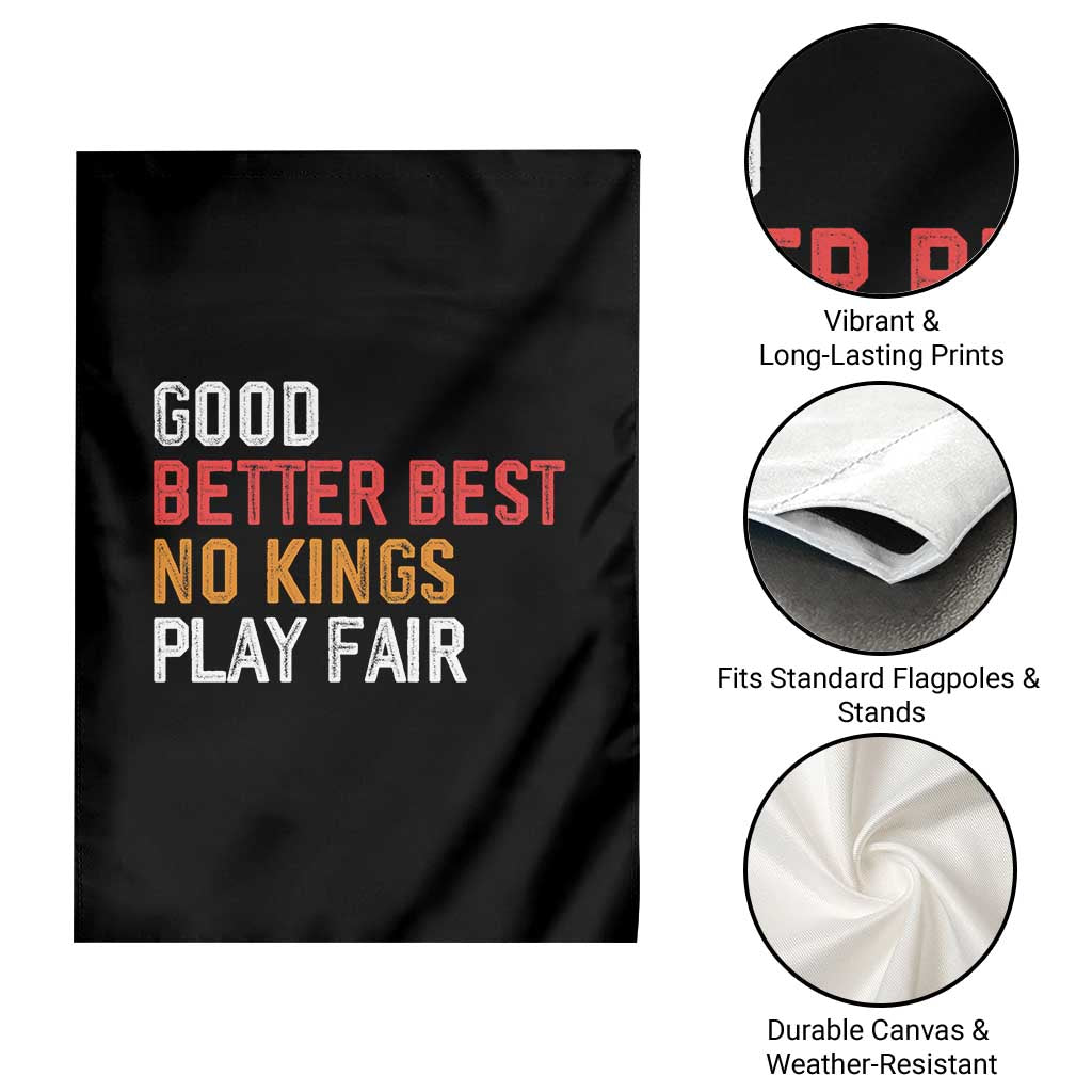Good Better Best Chicago Pro Football Mantra Garden Flag No Kings Protest Stop Sign TS14 Print Your Wear