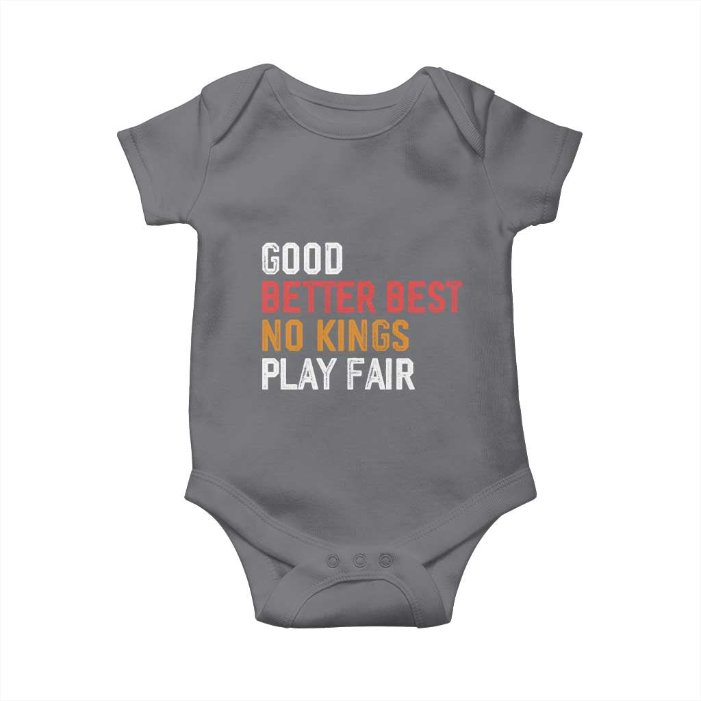 Good Better Best Chicago Pro Football Mantra Baby Onesie No Kings Protest Stop Sign TS14 Charcoal Print Your Wear