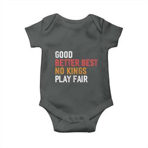 Good Better Best Chicago Pro Football Mantra Baby Onesie No Kings Protest Stop Sign TS14 Dark Heather Print Your Wear