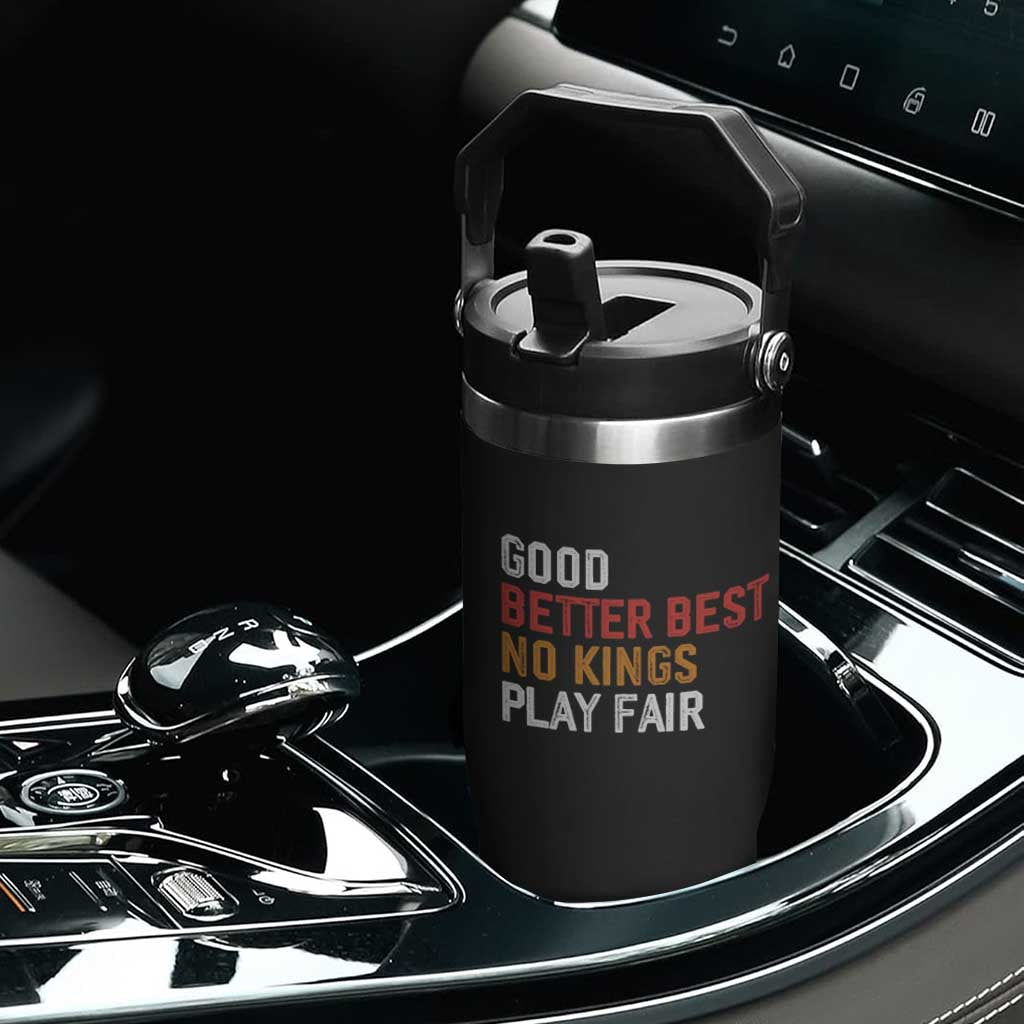 Good Better Best Chicago Pro Football Mantra Flip Straw Tumbler No Kings Protest Stop Sign TS14 Print Your Wear