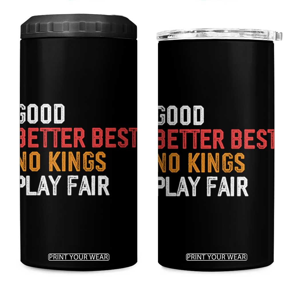 Good Better Best Chicago Pro Football Mantra 4 in 1 Can Cooler Tumbler No Kings Protest Stop Sign TS14 One Size: 16 oz Black Print Your Wear