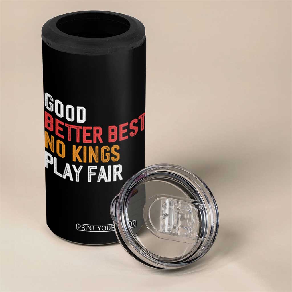 Good Better Best Chicago Pro Football Mantra 4 in 1 Can Cooler Tumbler No Kings Protest Stop Sign TS14 Print Your Wear