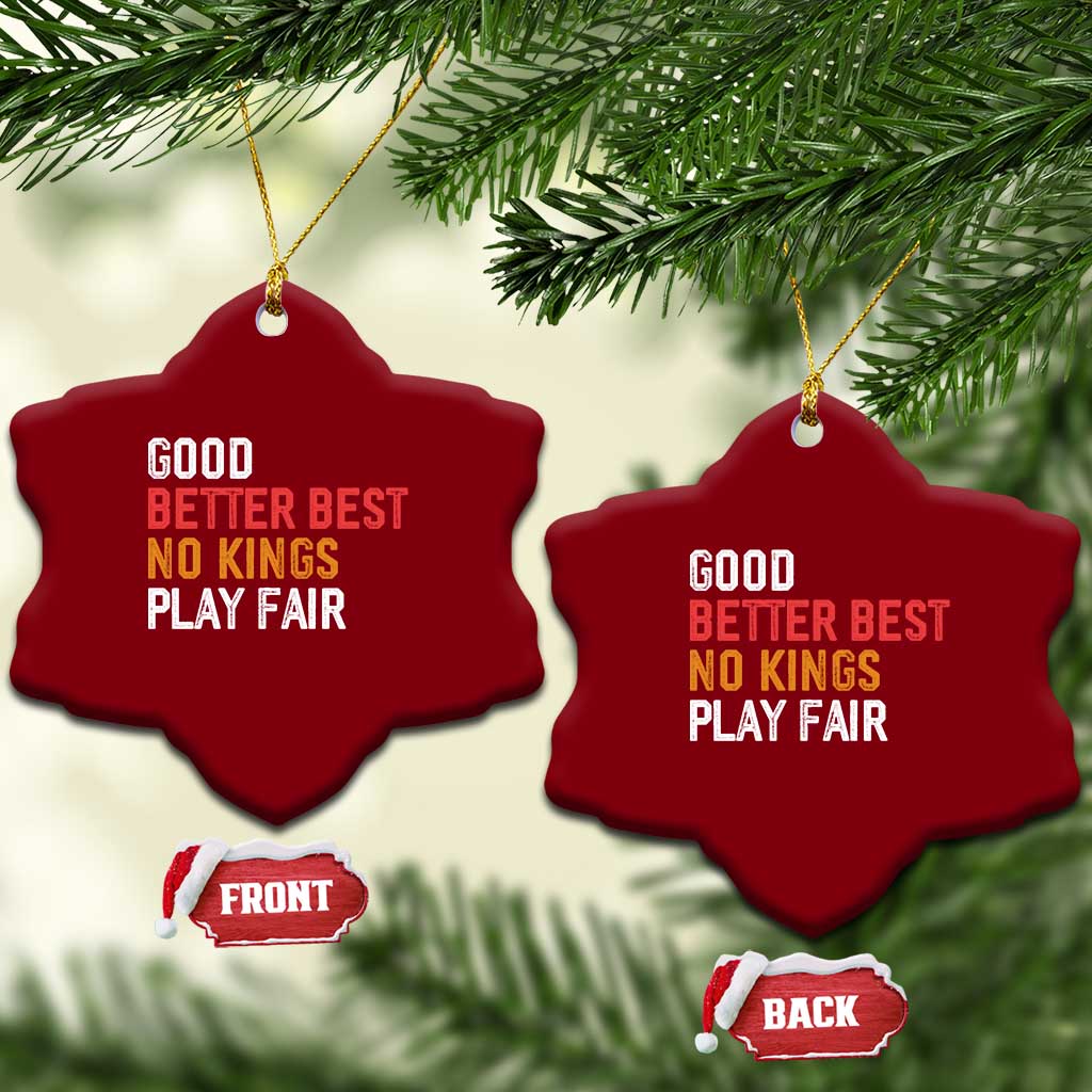 Good Better Best Chicago Pro Football Mantra Ceramic Ornament No Kings Protest Stop Sign TS14 Print Your Wear