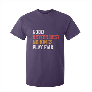 Good Better Best Chicago Pro Football Mantra T Shirt For Kid No Kings Protest Stop Sign TS14 Purple Print Your Wear