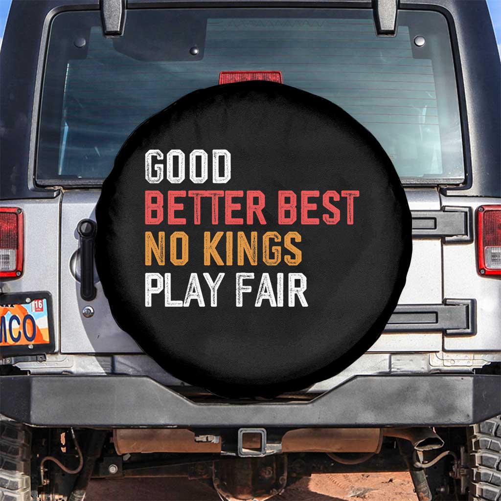 Good Better Best Chicago Pro Football Mantra Spare Tire Cover No Kings Protest Stop Sign TS14 No hole Black Print Your Wear
