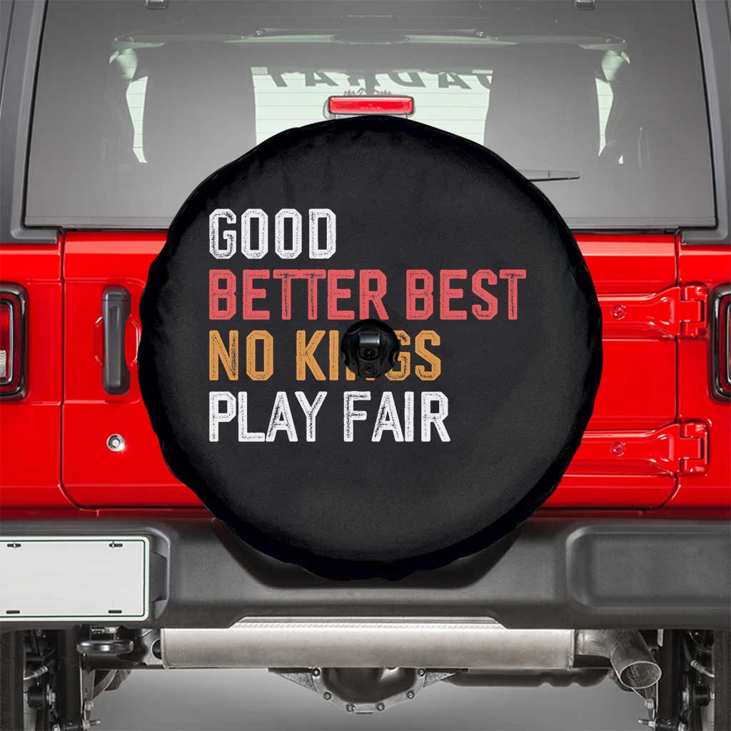 Good Better Best Chicago Pro Football Mantra Spare Tire Cover No Kings Protest Stop Sign TS14 Black Print Your Wear