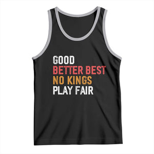 Good Better Best Chicago Pro Football Mantra Tank Top No Kings Protest Stop Sign TS14 Black Athletic Heather Print Your Wear