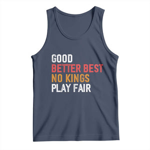 Good Better Best Chicago Pro Football Mantra Tank Top No Kings Protest Stop Sign TS14 Navy Print Your Wear