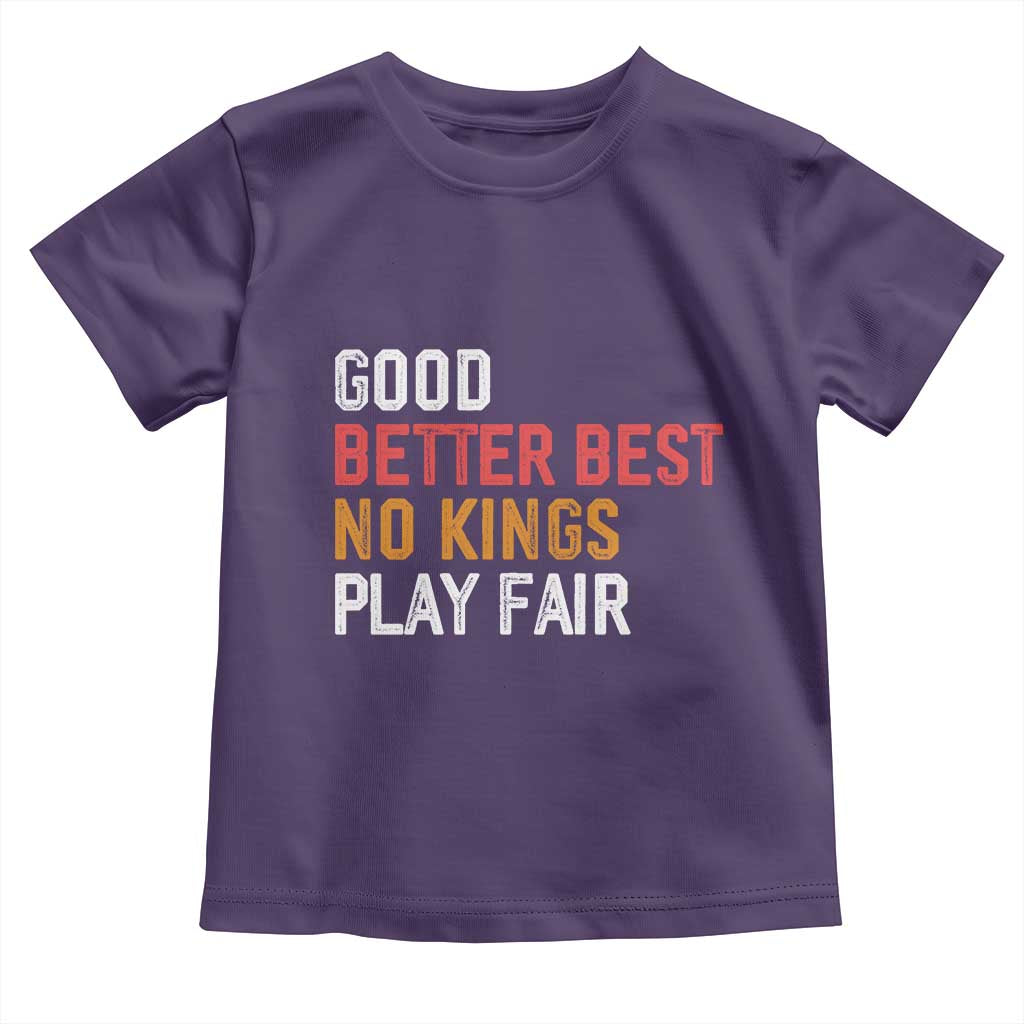 Good Better Best Chicago Pro Football Mantra Toddler T Shirt No Kings Protest Stop Sign TS14 Purple Print Your Wear