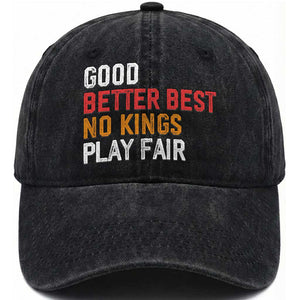 Good Better Best Chicago Pro Football Mantra Washed Cotton Baseball Cap No Kings Protest Stop Sign TS14 Washed Cap Universal Fit Black Print Your Wear