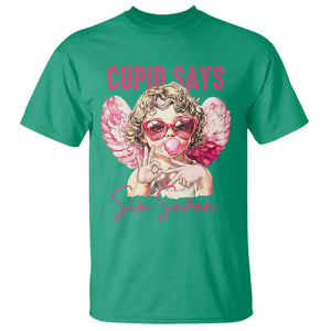67 Valetines T Shirt Funny Cupid Says Six Seven TS14 Irish Green Print Your Wear