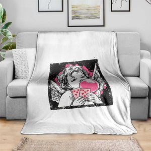 Funny 67 Valentines Throw Blanket Cupid Playing Cards Six Seven TS14 Print Your Wear